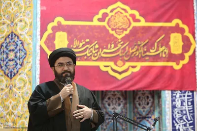 حجت‌الاسلام والمسلمین سید مصطفی حسینی در مراسم افتتاح جلسه قرآن مسجد امام مهدی (عج)