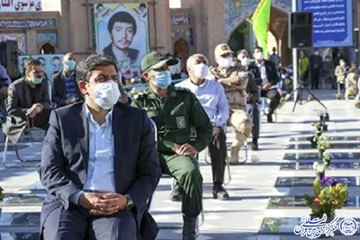 حضور مسعود امامی فرمانداراردبیل در یادواره شهید شاخص استان اردبیل شهید جعفر خراسانی مقدم
