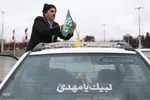 راهپیمایی خودرویی در قزوین به مناسبت نیمه شعبان