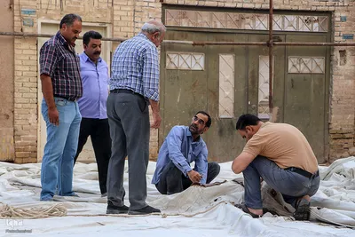 آیین سنتی پوش کشی در خانه امام حسینی یزد‎