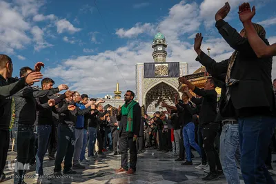 مراسم عزاداری ایام آخر ماه صفر در جوار حرم مطهر رضوی