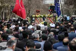 استقبال مردم اهر از پیکر پاک و مطهر شهید گمنام ۸ سال دفاع مقدس