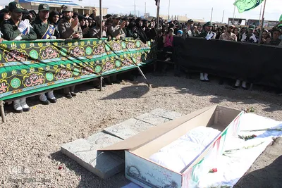 تشییع پیکر دو شهید گمنام در شهرستان بوانات فارس