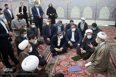 حضور وزیر ارشاد در حرم علی‌بن مهزیار اهوازی