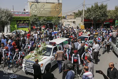 تشييع و خاكسپاري پيكر جانباز قهرمان بهمن گلبارنژاد