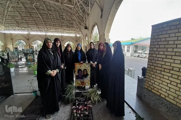 تجدید میثاق بانوان بسیج رسانه گیلان با بانوی شهیده «طاهره حدادنژاد»