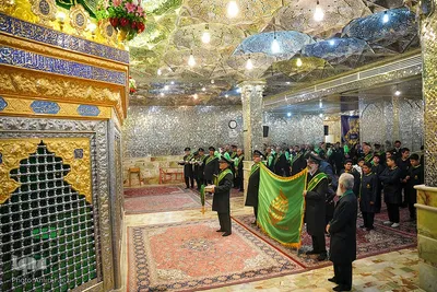 گلباران حرم شاهچراغ در شب ولادت امام رضا( ع‎‎)