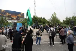 مراسم رونمایی از تندیس سپهبد شهید، سردار حاج قاسم سلیمانی در تقاطع بزرگراه شهید قاسم سلیمانی و بزرگراه شهید مدرس