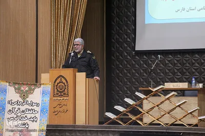 افتتاحیه مسابقات حفظ قرآن کریم ویژه کارکنان و خانواده کارکنان فرماندهی انتظامی استان فارس