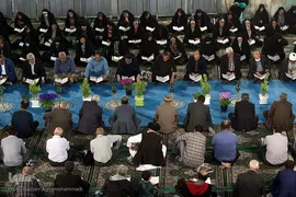 مراسم جزء خوانی قرآن کریم در مصلی امام علی(ع) حرم مطهر حضرت عبدالعظیم حسنی (ع)