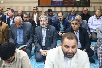 مراسم یادبود شهید دکتر علی لاریجانی در مسجد بلال رسانه ملی