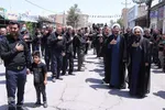 آئین وداع با پیکر شهید عبدالله اسکندری در شهرستان خرامه