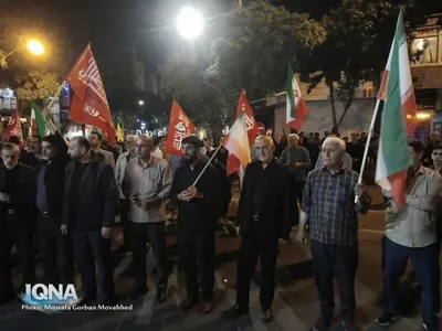 باران هم حریف تجمع مردم اهر در حمایت از مدافعان وطن و بیعت با رهبری