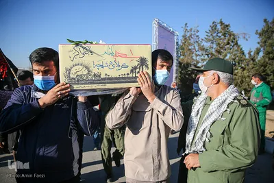 استقبال از پیكرهای مطهر ۱۵ شهید دوران دفاع مقدس - شیراز