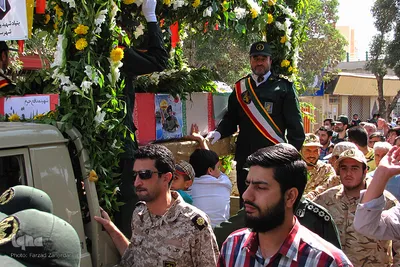 تشییع پیکر شهید اسدالله قربانی از شهدای مدافع حرم