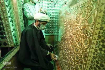 آیین گلاب شویی حرم مطهر شاهچراغ(ع)