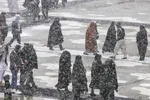 بارش اولین برف زمستانی در مشهد ـ حرم رضوی