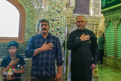 حضور ائمه جماعت در حرم حضرت شاهچراغ علیه‌السلام