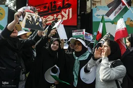 تجمع دانش‌آموزان تهرانی در حمایت از مردم مظلوم فلسطین