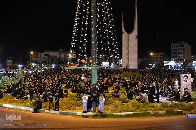 آیین عزاداری شب ششم محرم مسجد امام حسین(ع) سمنان