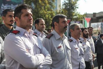 تجمع امدادگران و کادر درمان در میدان فلسطین