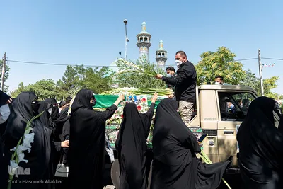 تشییع پیکر مطهر شهید «سیداحمد قریشی» از فرماندهان یگان «فاطمیون» مدافع حرم در کرج