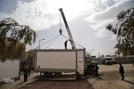 استقرار بیمارستان صحرایی ویژه بیماران کرونا در قم