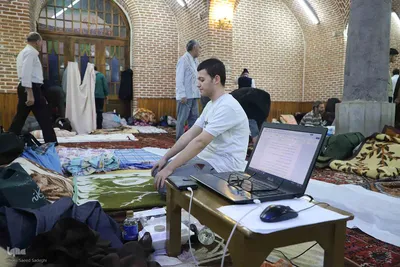 مراسم معنوی اعتکاف در تبریز
