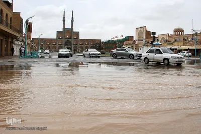 محاصره شهر یزد در سیل ومعایر شهری زیر آب‎‎