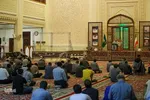 مراسم بزرگداشت شهدای حرم مطهر با سخنرانی رئیس جامعه مدرسین حوزه علمیه قم