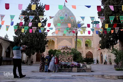 حرم حضرت علی ابن حمزه(ع) میزبان مسافران نوروزی‎‎