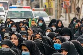 تشییع یپکر یک شهید گمنام در شهرکرد