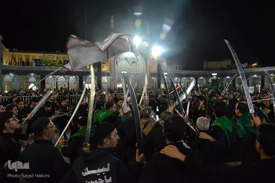 آیین سنتی عزاداری «مشق شمشیر» / قم