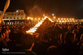 حسینیه ایران؛ آیین مشعل‌گردانی نجفی‌های مقیم مشهد