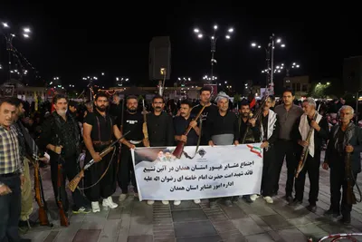 آیین باشکوه جاماندگان تشییع آقای شهید ایران در همدان