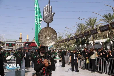 حضور دسته جات عزاداری در بین الحرمین در آستانه اربعین حسینی
