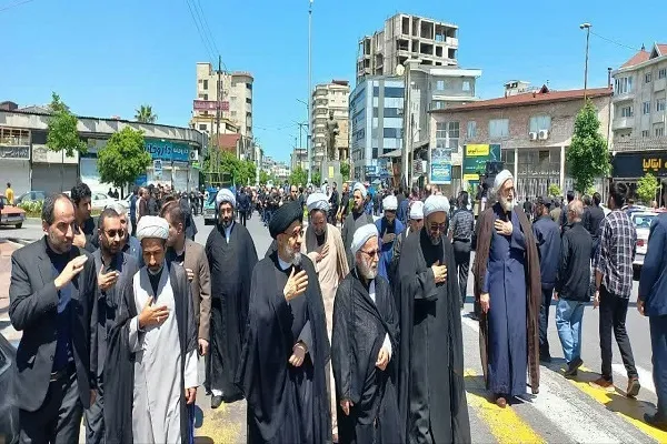 خروش دلدادگان اهل بیت عصمت و طهارت ( ع) در روز شهادت جانسوز ششمین امام معصوم در تنکابن