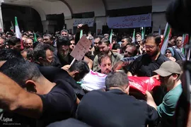 تشییع پیکر دو شهید قرآن آموز در تبریز