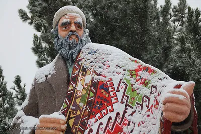 بارش اولین برف پاییزی در شهرستان اهر