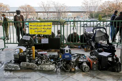 نمایشگاه کشفیات پلیس مشهد در جریان اجرای دهمین مرحله از طرح ثامن
