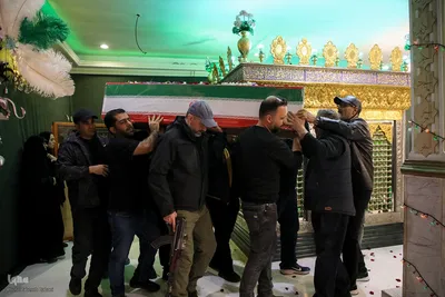 مراسم تشییع و خاکسپاری پیکر مطهر
