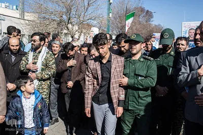 تشییع پیکر مطهر شهید مدافع حرم حمید محمدرضایی در قزوین
