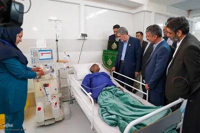 افتتاح بخش دیالیز دارالشفاء حرم مطهر به مناسبت روز بزرگداشت حضرت شاهچراغ(ع)