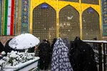بارش اولین برف زمستانی در مشهد ـ حرم رضوی