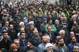 مراسم تشییع پیکر علی رازینی و محمد مقیسه