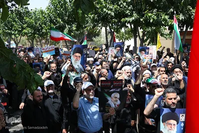 راهپیمایی نمازگزاران اصفهانی برای حمایت از مردم غزه