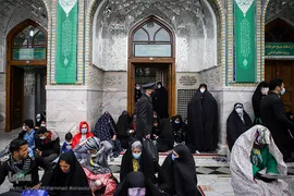 لحظه تحویل سال ۱۴۰۰ در حرم مطهر رضوی