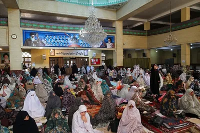 مراسم معنوی اعتکاف در مسجد امام خمینی(ره) تبریز