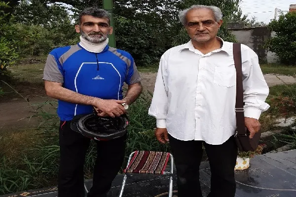 بدرقه دوچرخه سوار بابلسری که به سوی حرم حضرت معصومه(س) رکاب می زند