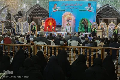 مراسم بزرگداشت شهدای مدافع امنیت فارس در حرم سیدعلاءالدین حسین(ع)شیراز